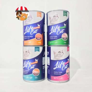 MAKANAN KUCING LIFE CAT WET FOOD KALENG 400GR - LIFE CAT KALENG Tuna Kitten