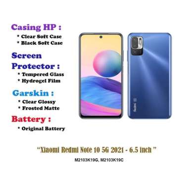 Xiaomi Redmi 10 5G 2022 - 6.58 inch - Case - Screen Protector - Battery - Dll Clear Hard Case