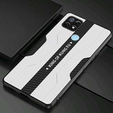 CASE FASHION REALME C21 / C21Y COVER CARBON FIBER PROTECTION PHONSEL C21 Putih