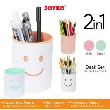Jual Tempat Alat Tulis Desk Set Pen Holder DS-56 2 In 1 Berkualitas JOYKO biru