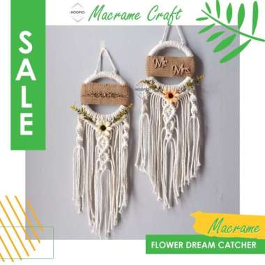 [HOOPIO] DREAM CATCHER | MACRAME FLOWER DREAM CATCHER | HIASAN DINDING