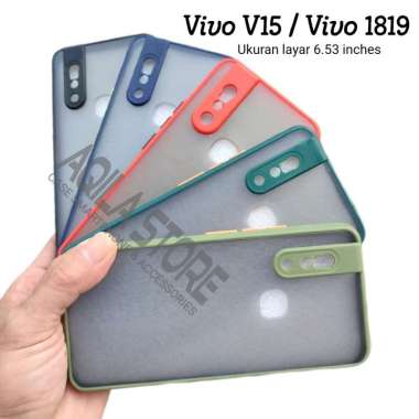 Case Aero Vivo V15 / Vivo 1819 Semi Hardcase Fuse Transparan Dove Hitam