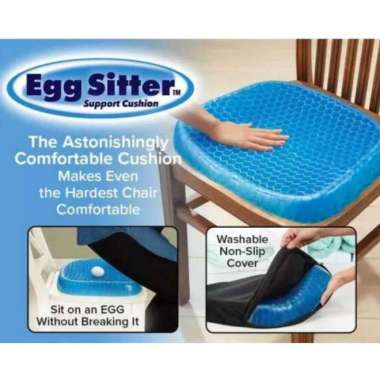 Bantal Alas Duduk Silikon Gel Empuk Mobil Kursi Egg Sitter Sofa Rumah TANPA DUS