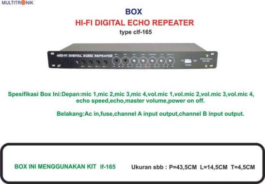 Box Hifi Digital echo repeater 4 mic type CLF 165