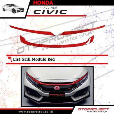 List Grill All New Civic Turbo Modulo Red Lis Grill Civic Turbo Modulo