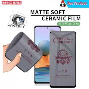 Tempered Glass INFINIX HOT 10 10s 11 11s NFC Full Cover Ceramic Anti Spy Infinix Hot 10s