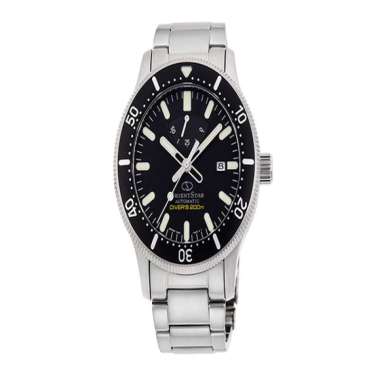 Orient Star Jam Tangan Pria RE-AU0301B Automatic Men Black Dial Stainless Steel Silver Black
