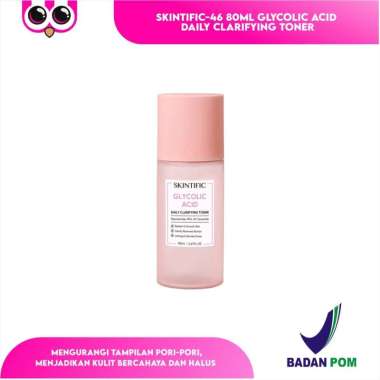 SKINTIFIC-46 80ML GLYCOLIC ACID DAILY CLARIFYING TONER / TONER WAJAH