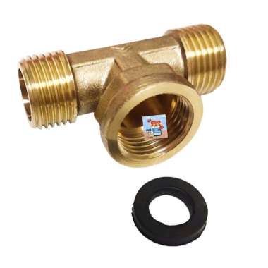 NEPEL TEE T DRAT LUAR DALAM KUNINGAN BRASS SOLID