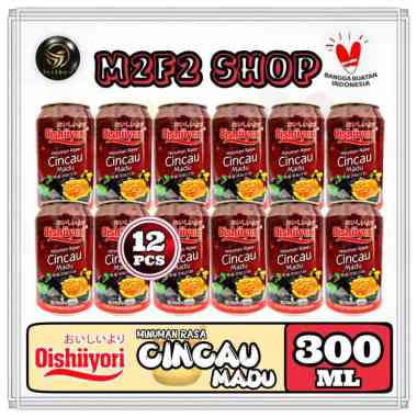 Oishiiyori Grass Jelly Rasa Cincau Madu Kaleng - 300 ml (Kemasan 12 Pcs)