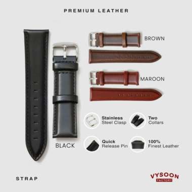 Strap Jam Tangan / Tali Jam Kulit / Quick Release Strap 14 18 20 22mm 18mm QR-Croco Black