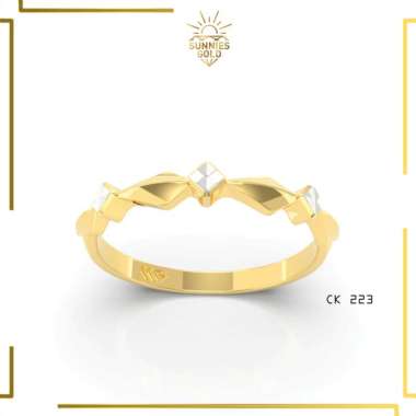 CINCIN EMAS ASLI KADAR 375% EMAS 8 KARAT DAN KADAR 300% EMAS 6 KARAT CINCIN SIMPEL CINCIN WANITA EMA