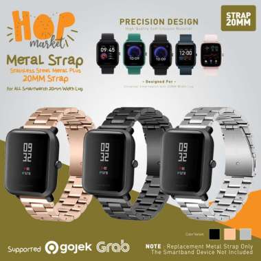 Stainless Metal Strap 20MM for Amazfit GTS 2 3 4 Mini/ BIP U Lite/ Galaxy Watch 5 4/ Huawei GT3 GT2