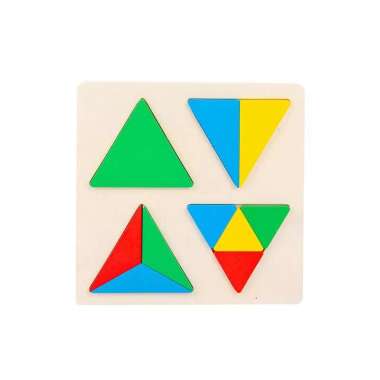 Wooden Shape Puzzle/Mainan Puzzle Bentuk/Mainan Edukasi Anak Triangle