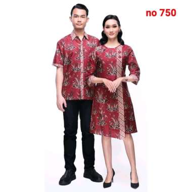 750 Couple batik modern M - bigsize 5L kemeja pria dress wanita - KEMEJA 5L