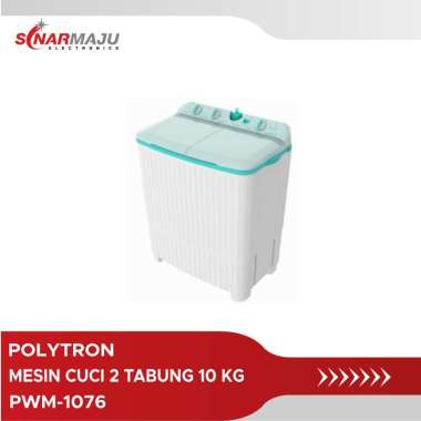 MESIN CUCI 2 TABUNG POLYTRON 10 KG TWIN TUB PWM-1076