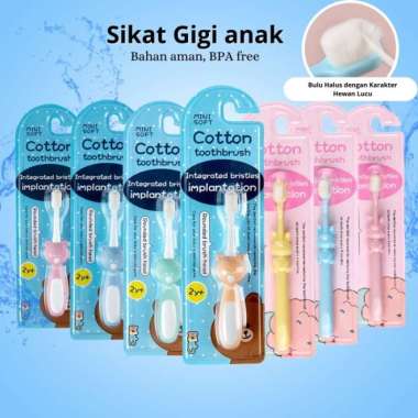 Sikat Gigi Anak Cotton Mini Soft Toothbrush Kids Sikat Gigi Anak Bayi Bulu Halus Round Brush Head Ka