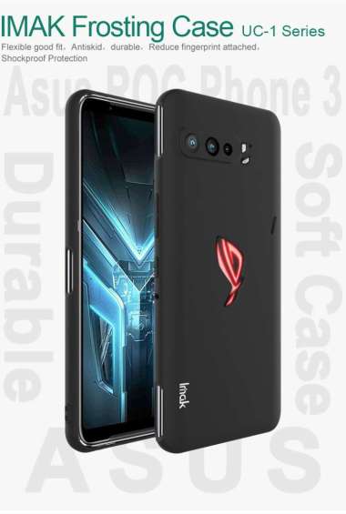 Imak Casing UC-1 Soft Case Asus ROG Phone 3 ZS661KS / ROG Phone 3 Strix - Black -