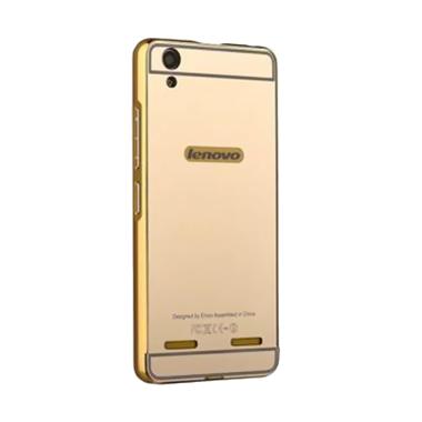 Bumper Mirror Sliding Casing for Lenovo A6000 - Gold Bumper Mirror Sliding Casing for Lenovo A6000 - Gold