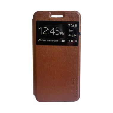 MyUser Flip Cover Casing for Android One X - Coklat