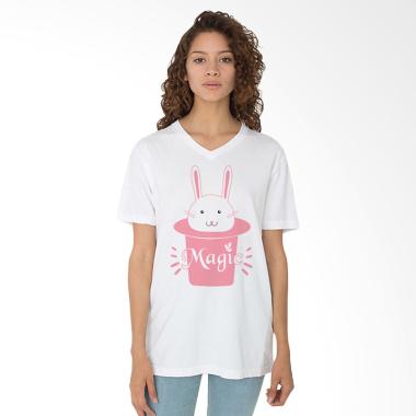 Nakedlily T-Shirt Magic Bunny Kaos Wanita - White