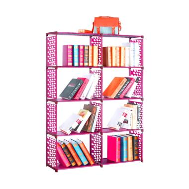 Godric Rak Buku Portable DOUBLE / L ... x 125 CM - Pink Polkadot