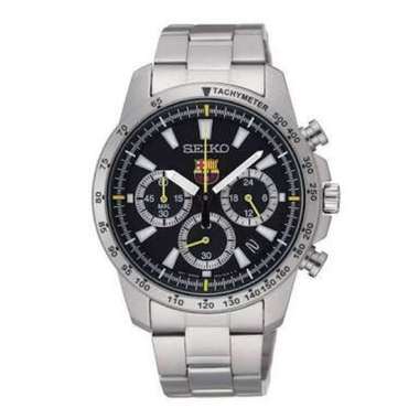 Jam Tangan Seiko Pria SSB073 SSB073P1 Barcelona Original Bergaransi Resmi 1 Tahun Silver