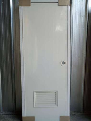 Pintu Kamar Tidur Utama PVC Jumbo Handle Kunci Stainless Engkol Warna Putih