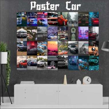 Poster Mobil isi 30 Pcs Gambar Mobil Dekorasi Kamar Aesthetic Poster Kamar Cowok 1 Paket Poster Kama
