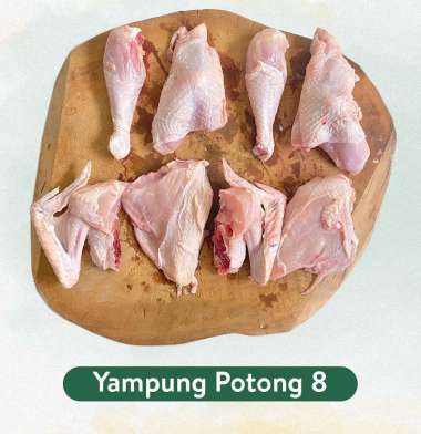 900G Ayam Kampung Potong 8 Probiotik Halal Karkas - KAMPOENG CHICKEN
