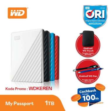 Hardisk Eksternal WD My Passport - 1 TB