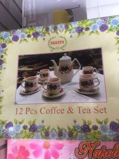 NAKATO TEKO PIRING DAN CANGKIR SET (6 PCS) !