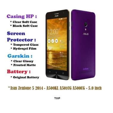Asus Zenfone 5 2014 - A500KL A501CG A500CG - 5.0 inch - Case - Screen Protector - Battery - Dll Hydr