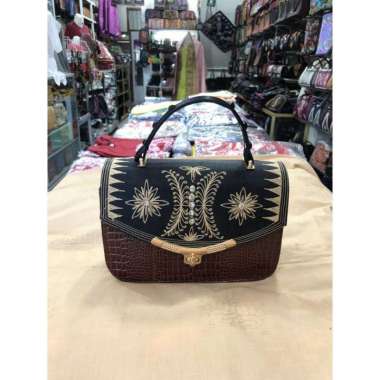 Tas Kulit motif khas Aceh/handbag khas Aceh/selempang Aceh