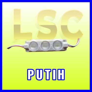 Lampu LED 3 mata 12-24 Volt, lampu kolong mobil 24v PUTIH