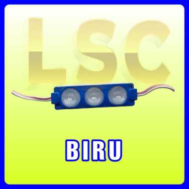 Lampu LED 3 mata 12-24 Volt, lampu kolong mobil 24v BIRU