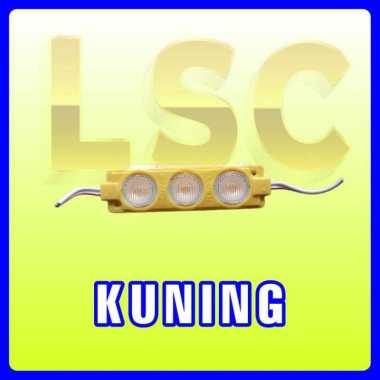 Lampu LED 3 mata 12-24 Volt, lampu kolong mobil 24v KUNING