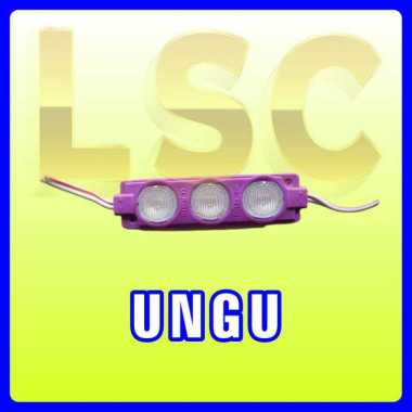 Lampu LED 3 mata 12-24 Volt, lampu kolong mobil 24v UNGU