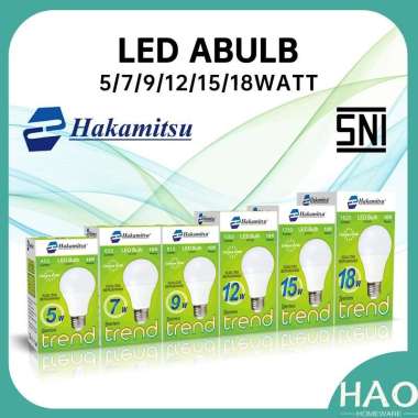 Lampu LED Buld 5W / 9W / 15W / 18W Hakamitsu Trend Bohlam 18 Watt