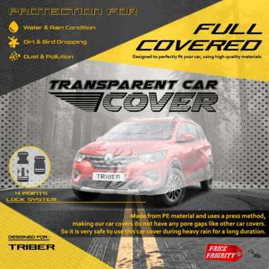 Body Cover Sarung Mobil Plastik RENAULT TRIBER Tebal Anti Air WATERPROOF