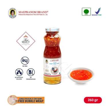 Maepranom Sweet Chili Sauce/Saus Pedas Manis Thailand Botol Kaca 260gr