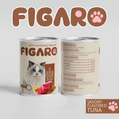 FIGARO CAT KALENG Adult Kitten 400gr Wet Food Makanan Kucing Kaleng Basah PREMIUM Kalengan 400 gram