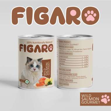 FIGARO CAT KALENG Adult Kitten 400gr Wet Food Makanan Kucing Kaleng Basah PREMIUM Kalengan 400 gram
