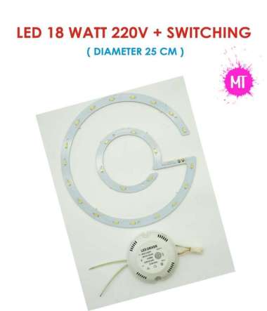 Led 18 watt +driver ( warna putih , natural white )