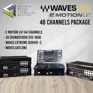 Waves LV1 eMotion [48 Channels] BLACK-HITAM