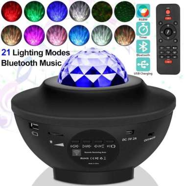 Taffled Speaker Bluetooth + Lampu Tidur Proyektor + Remote Br770613 Bl