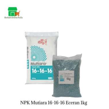 Pupuk Mutiara NPK 16 16 16 Kemasan Eceran 1 Kg / NPK 16 16 16 Mutiara
