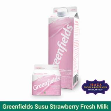 Susu Greenfields Fresh Milk 1000ml Susu Segar Pasteurisasi STRAWBERRY