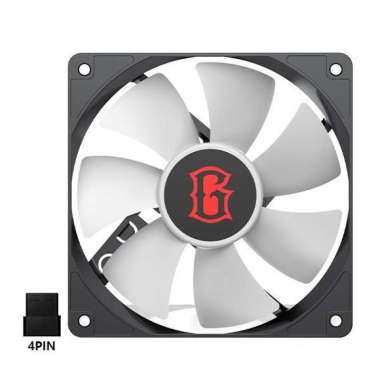 Fan Casing 12CM - Gamen Case Fan GCF100 Black - Kipas PC