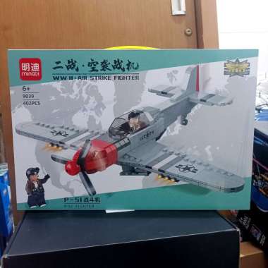 brick pesawat terbang P-51 MUSTANG FIGHTER WW II AIR STRIKE FIGHTER